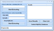 MySQL Extract Data & Text Software screenshot